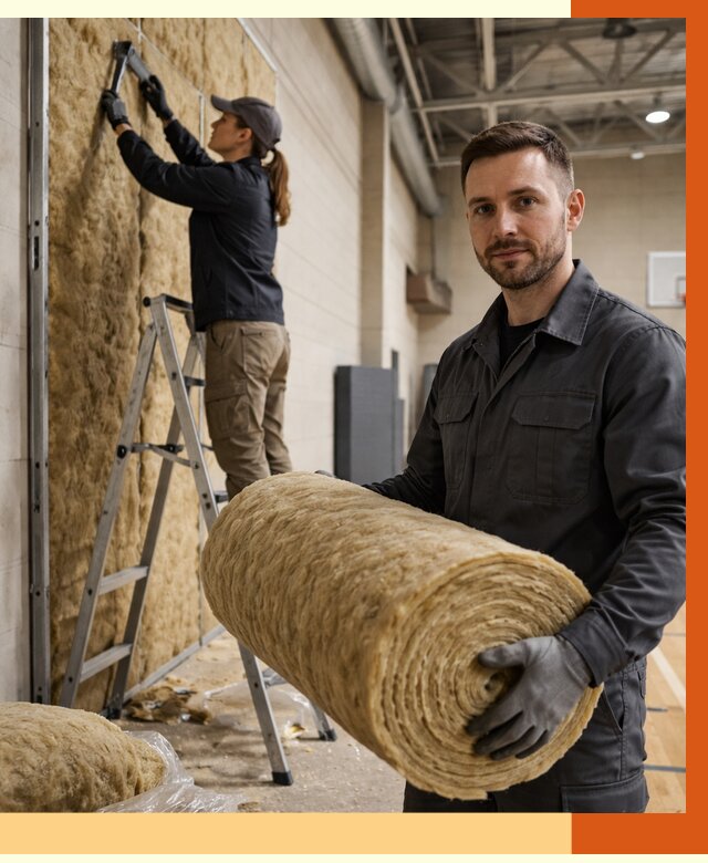 Утепление спортзала в Баксане от 7577 руб/м2 — комплексное утепление под ключ | ТепломастерБкс