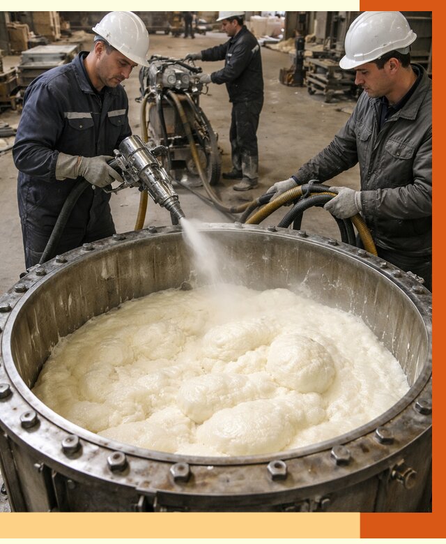 Заливка ППУ в емкости в Баксане от 7324 руб. — утепление емкости под ключ | ТепломастерБкс