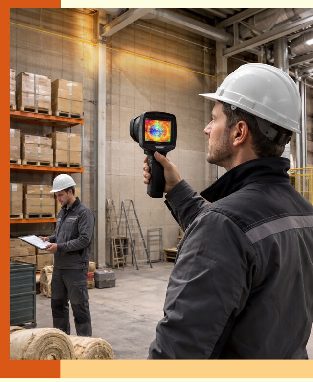 Тепловизионное обследование склада и выявление утечек в Баксане